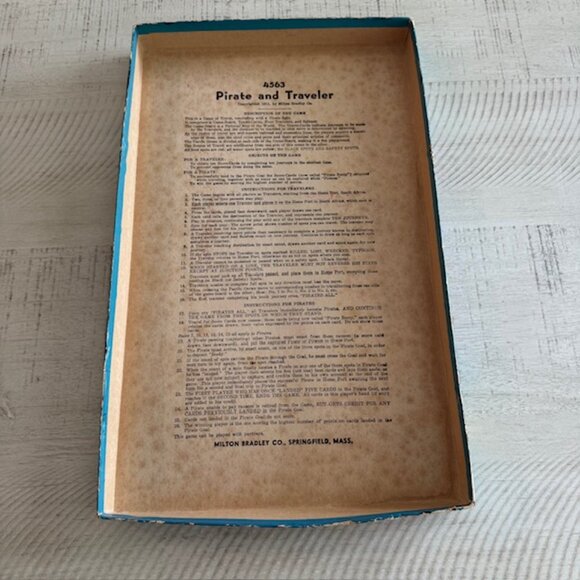 Rare, Vintage 1936 Milton Bradley Pirate and Traveler Board Game #4563 - Picture 7 of 12